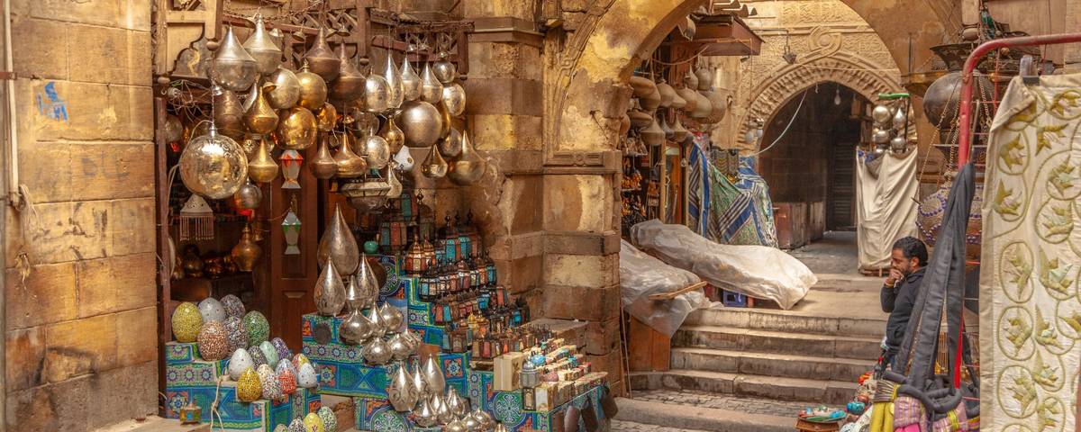 Gasse auf dem Khan El-Khalili-Bazar